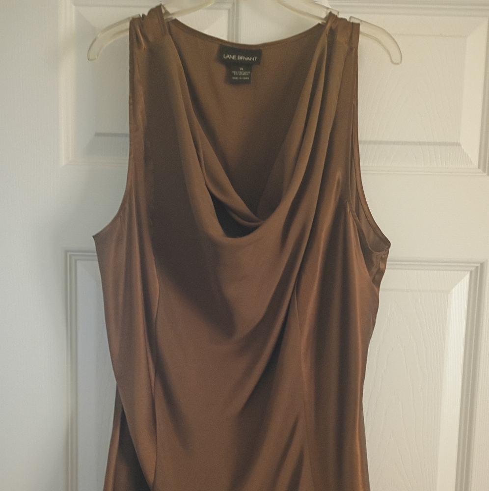 Women's Lane Bryant Chocolate Sleeveless Drape Top